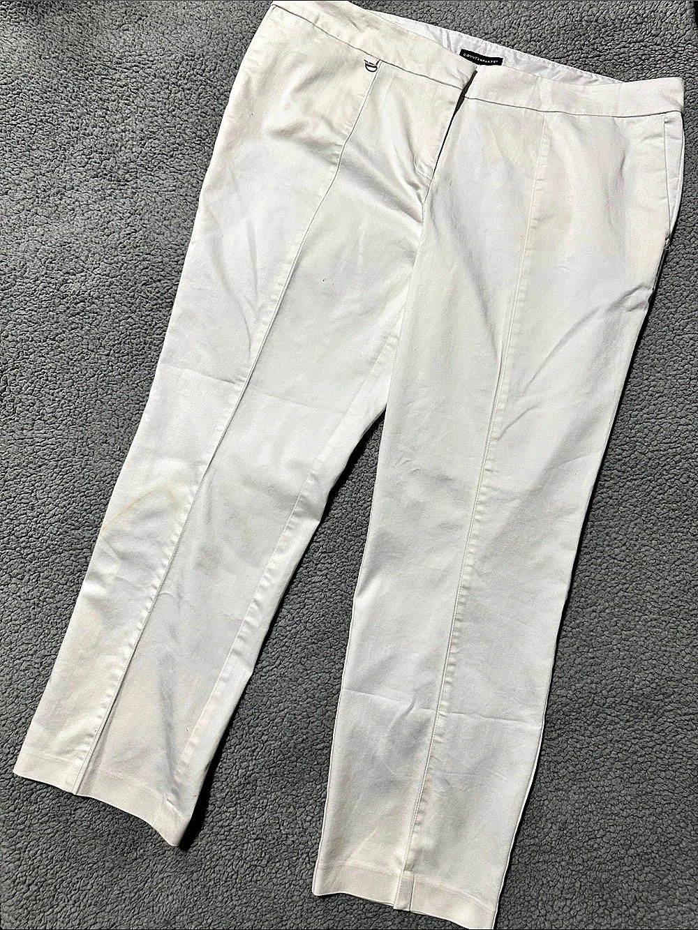 Counterparts Women’s White Stretch Straight Leg Dress Pants Size 18W